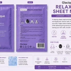 ماسك جلاسيك Glacique المهدئ باللافندر وحمض الهيالورونيك – 25 مل