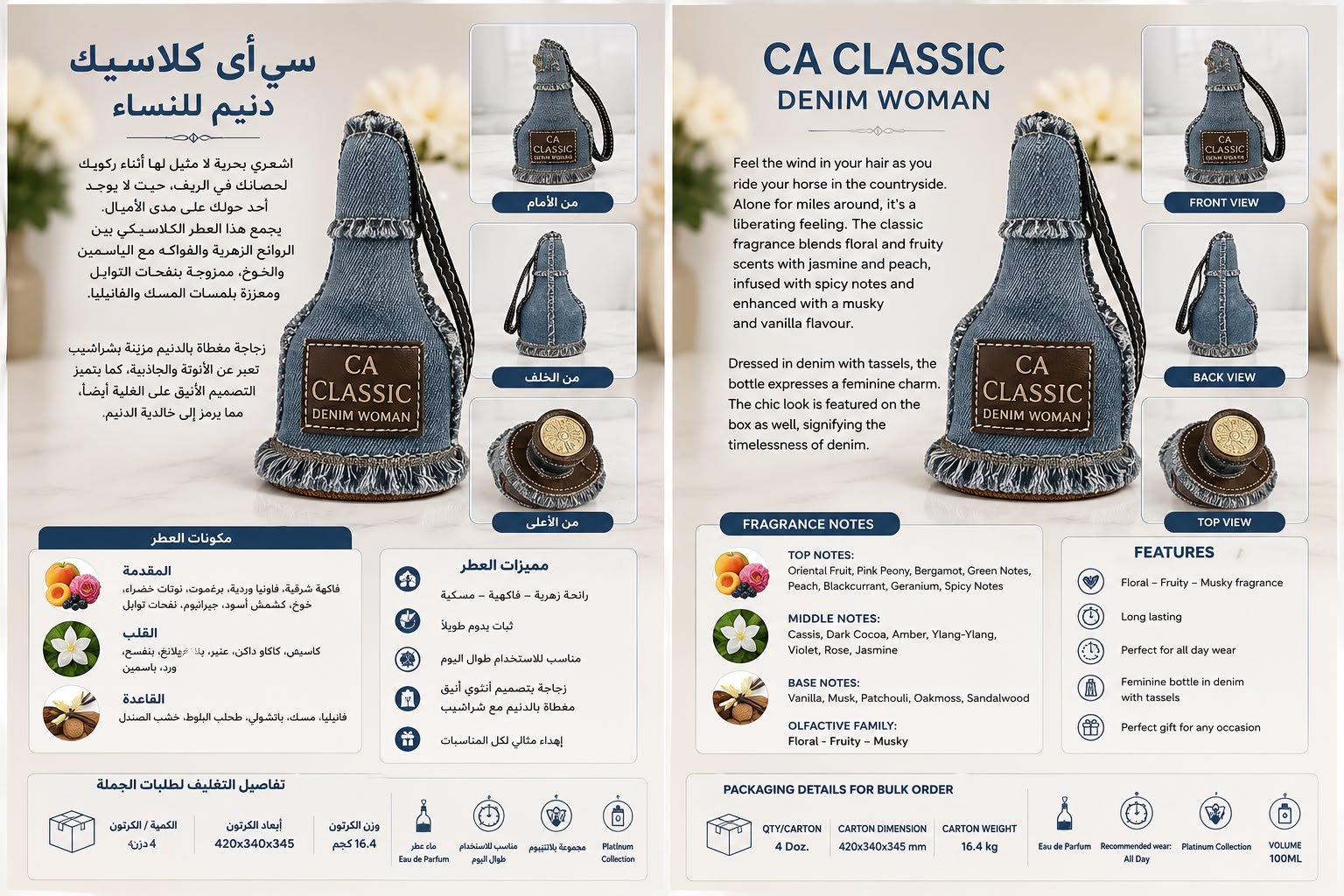 CA Classic Denim Woman – عطر نسائي 100 مل