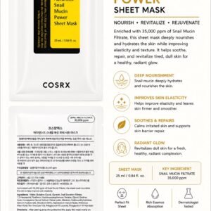 ماسك COSRX Advanced Snail Mucin Power Sheet Mask – 25ml (منتج كوري أصلي)